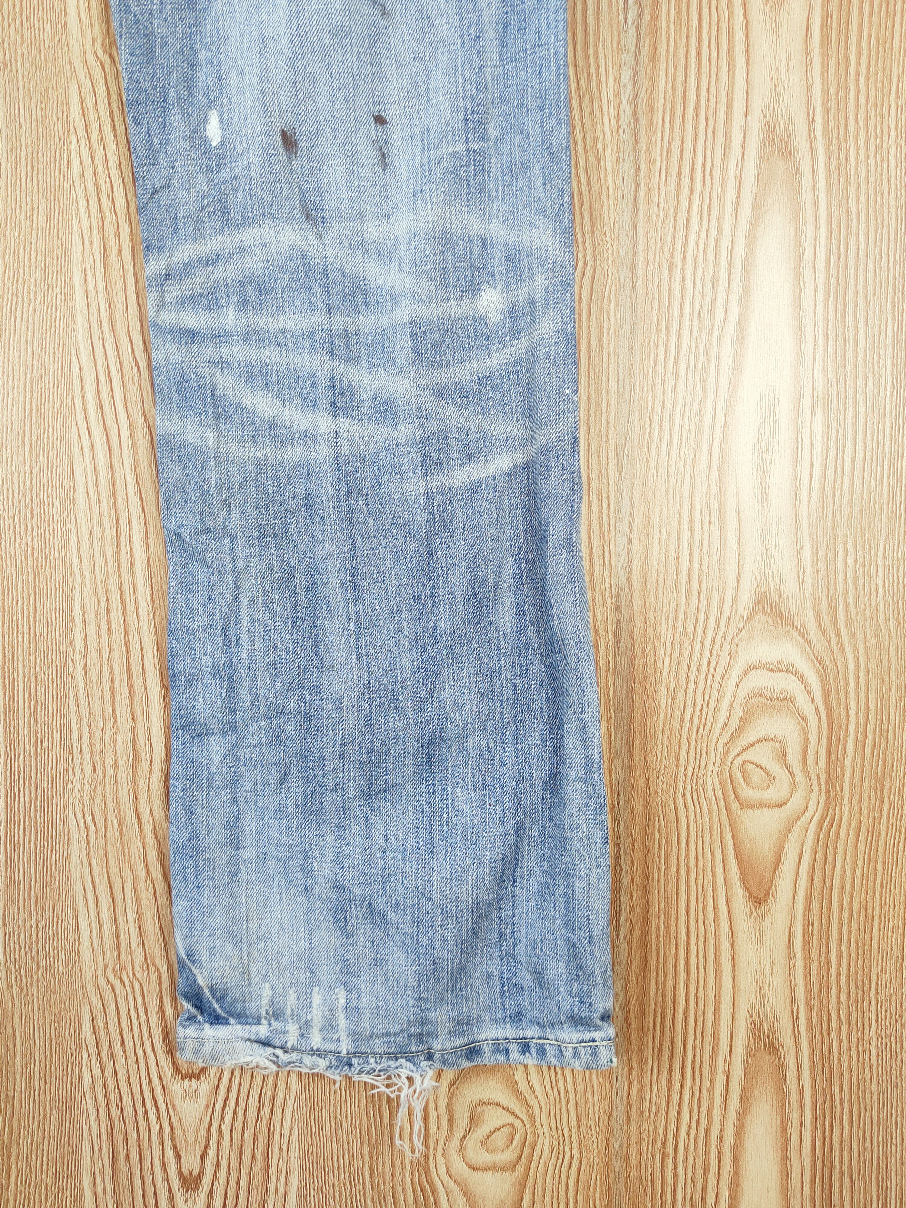 Abercrombie & Fitch × Vintage Vintage Abercrombie&Fitch Blue Distressed Ripped Jeans Size 33" - 12 Thumbnail