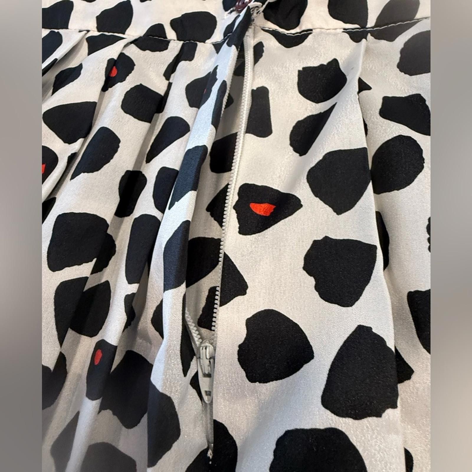 Other Vintage pleated midi skirt black white red polka dots SZ 16 Size 38" / US 16 / IT 52 - 4 Thumbnail