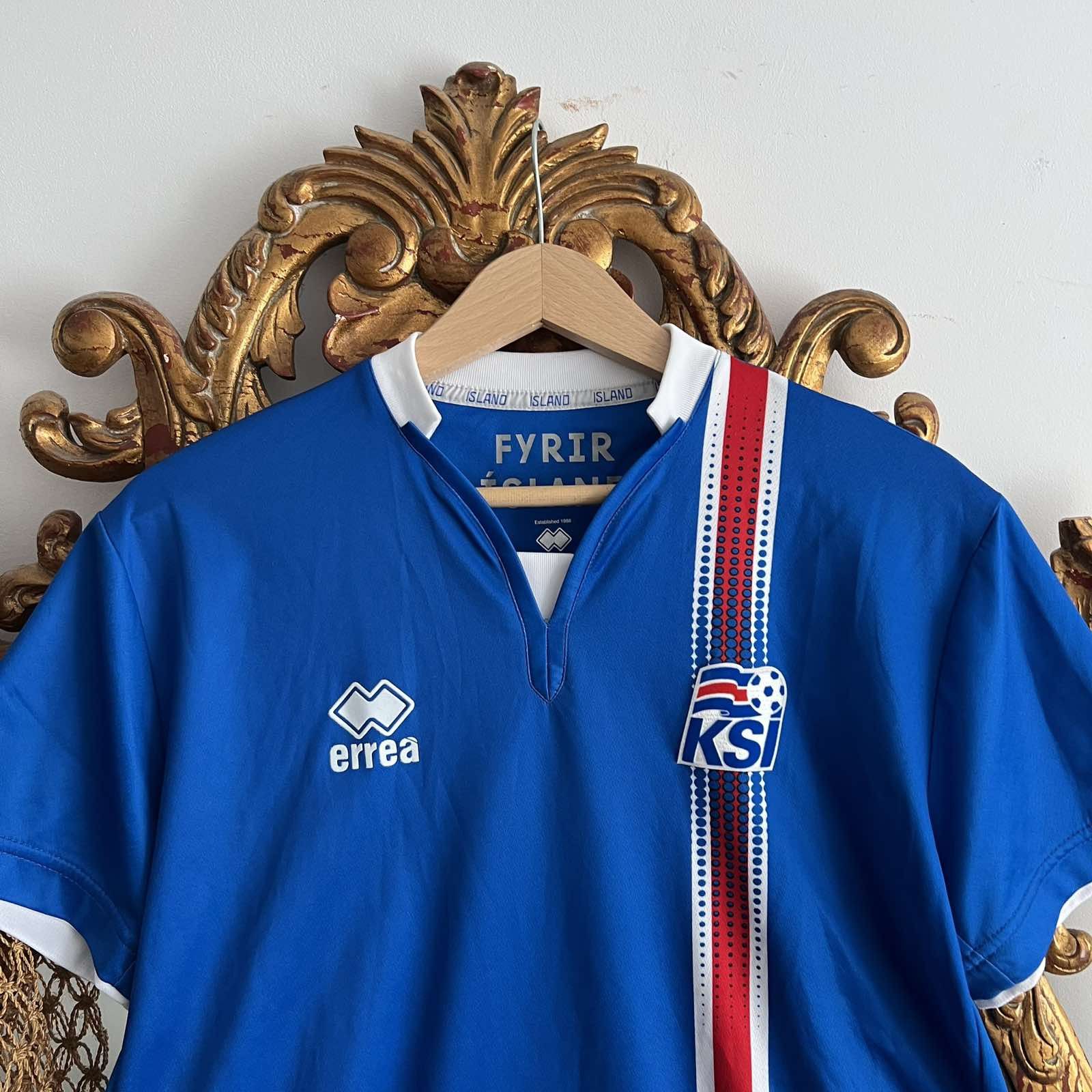 Vintage Errea Fyrir Island KSI Jersey 2016-2018 Sz M Size US M / EU 48-50 / 2 - 4 Thumbnail