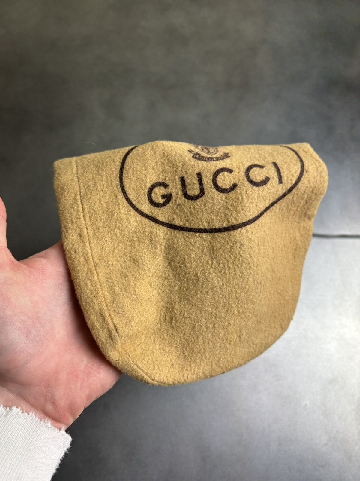 Gucci × Vintage 1970s Gucci Dust Bag 70s Vintage Gucci Bag Shoe Felt Soft Size ONE SIZE - 7 Thumbnail