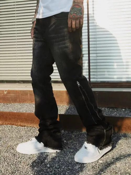 Japanese Brand urban designer fade distressed flared cargo jeans Size US 36 / EU 52 - 1 Thumbnail