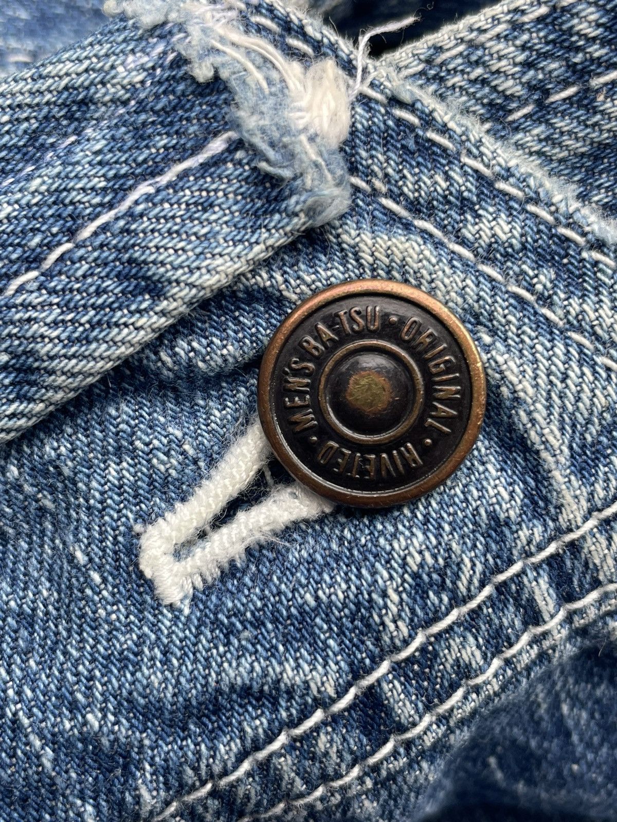 Japanese Brand Vintage Mens Batsu Denim Size US 34 / EU 50 - 13 Thumbnail