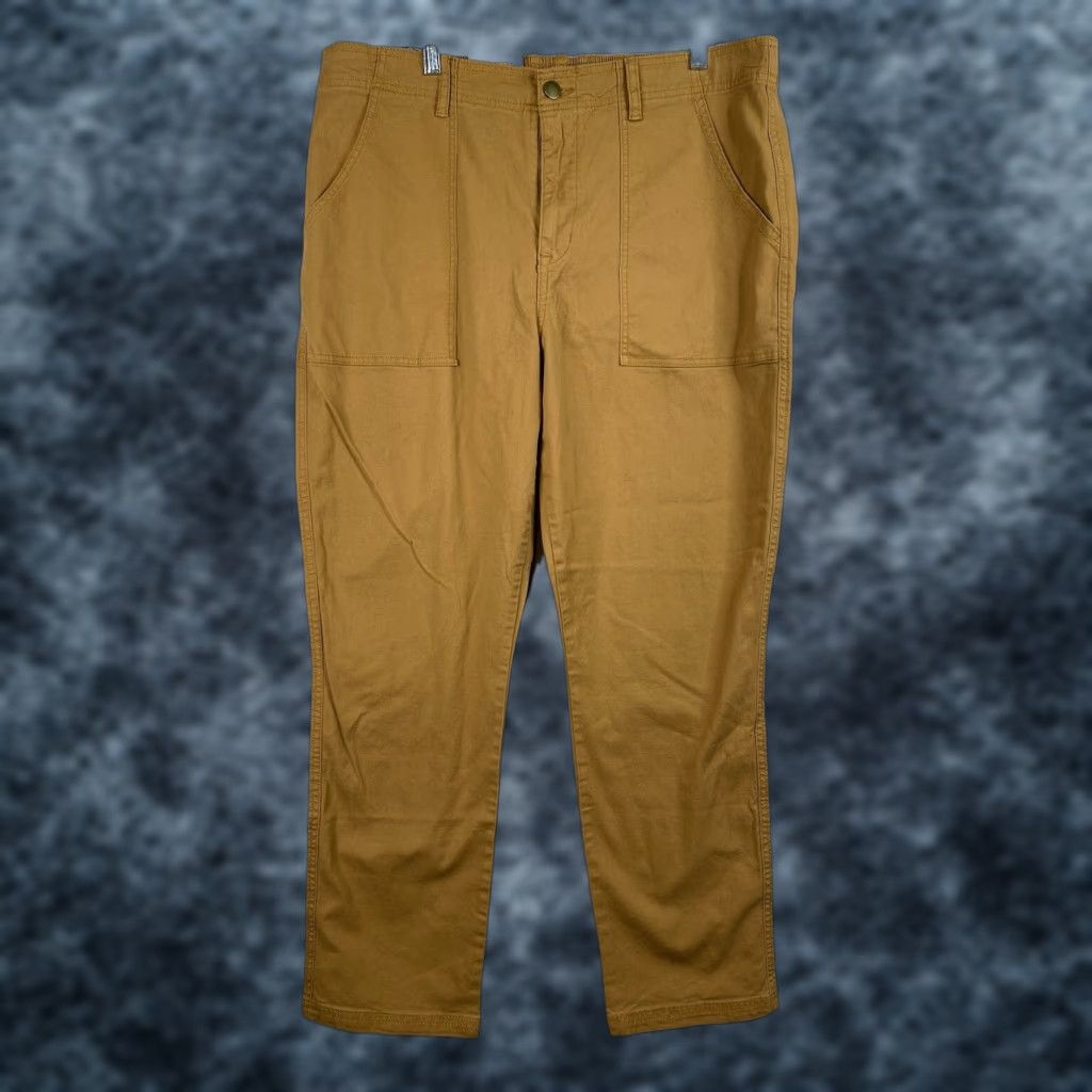 Vintage Knox Rose Pants Womens XL Brown High Rise Elastic Waistband Straight Leg NWT Size 40" / US 18 - 1 Thumbnail