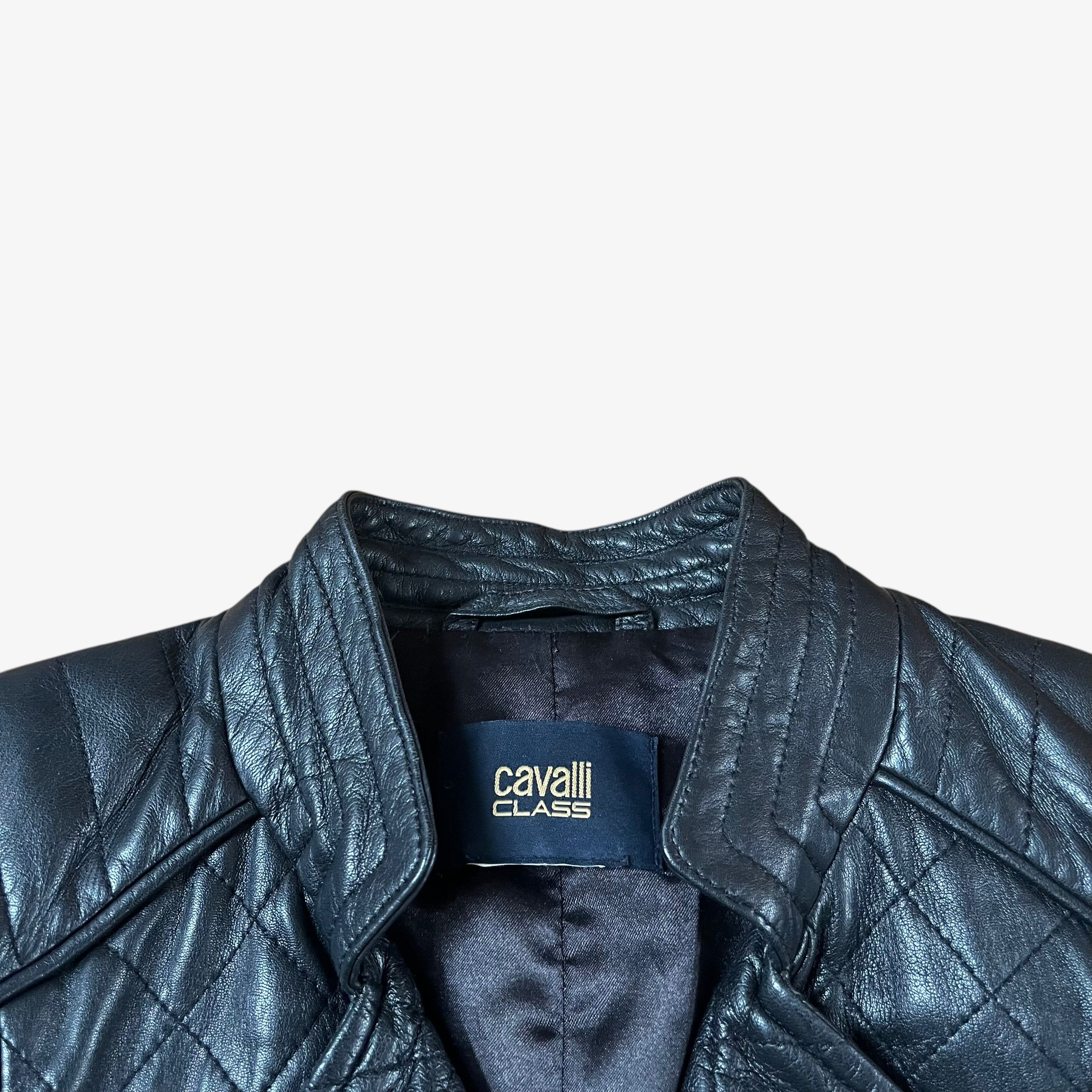 Roberto Cavalli Vintage Y2K Women's Roberto Cavalli Quilted Leather Jacket Size S / US 4 / IT 40 - 2 Thumbnail