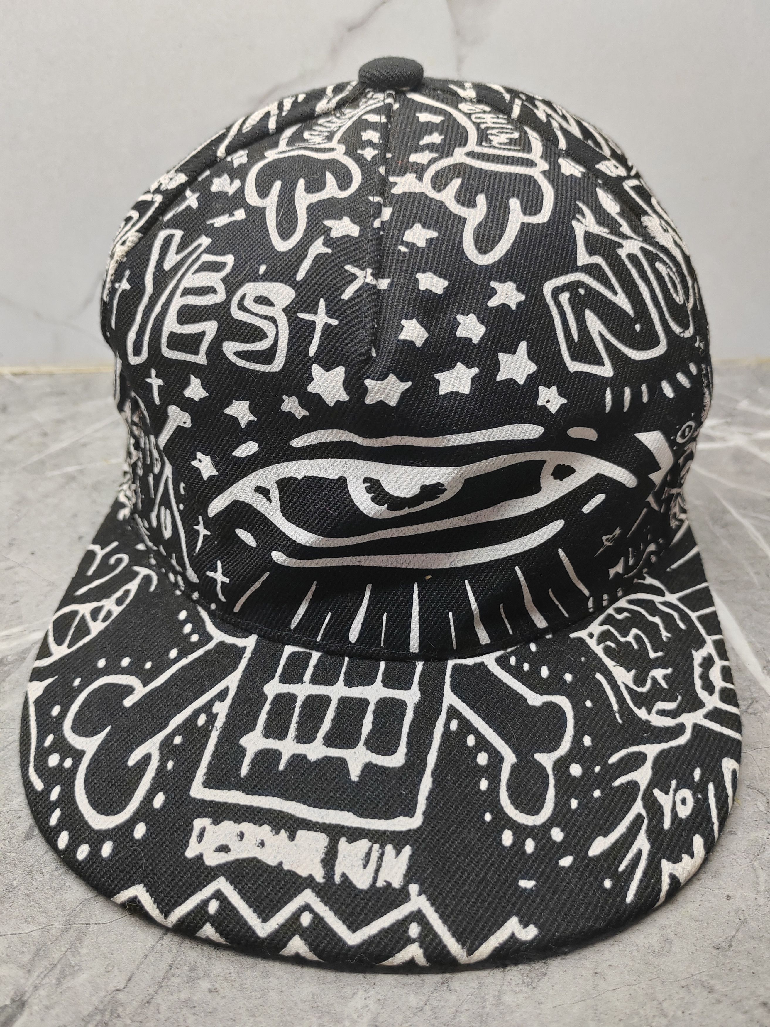 Japanese Brand Vintage Skulls Doodle Cap Hat Size ONE SIZE - 1 Thumbnail