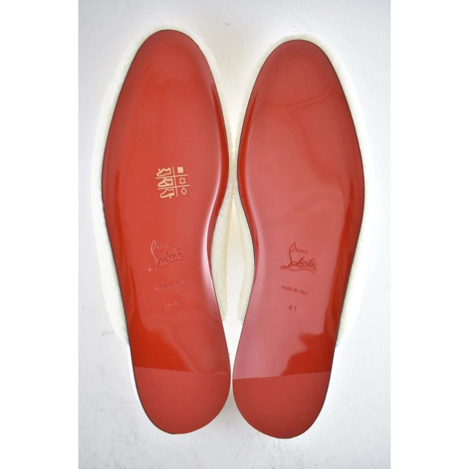 Christian Louboutin Christian Louboutin Navy Coolito Donna Flat White Logo Size US 11 / IT 41 - 12 Thumbnail
