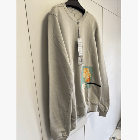 Rick Owens Rick Owens Grey Graphic Long Sleeve Sweatshirt Size XS Size US XS / EU 42 / 0 - 8 Thumbnail