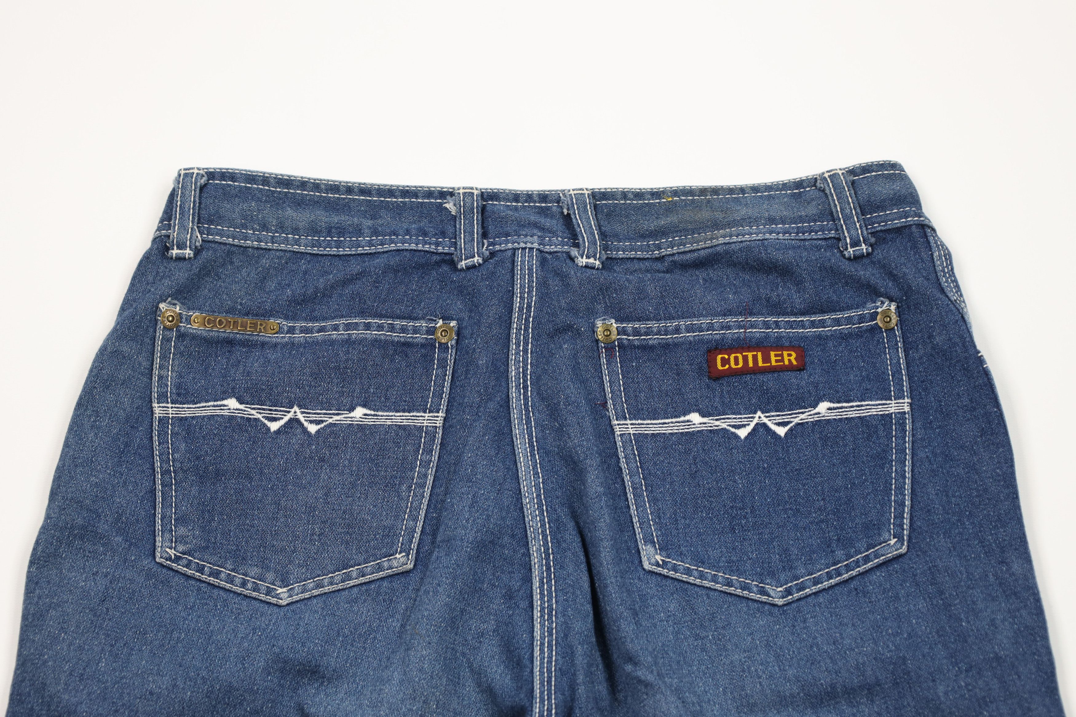 Vintage Vintage 70s Streetwear Wide Leg Denim Jeans Blue Triblend Size US 30 / EU 46 - 10 Thumbnail