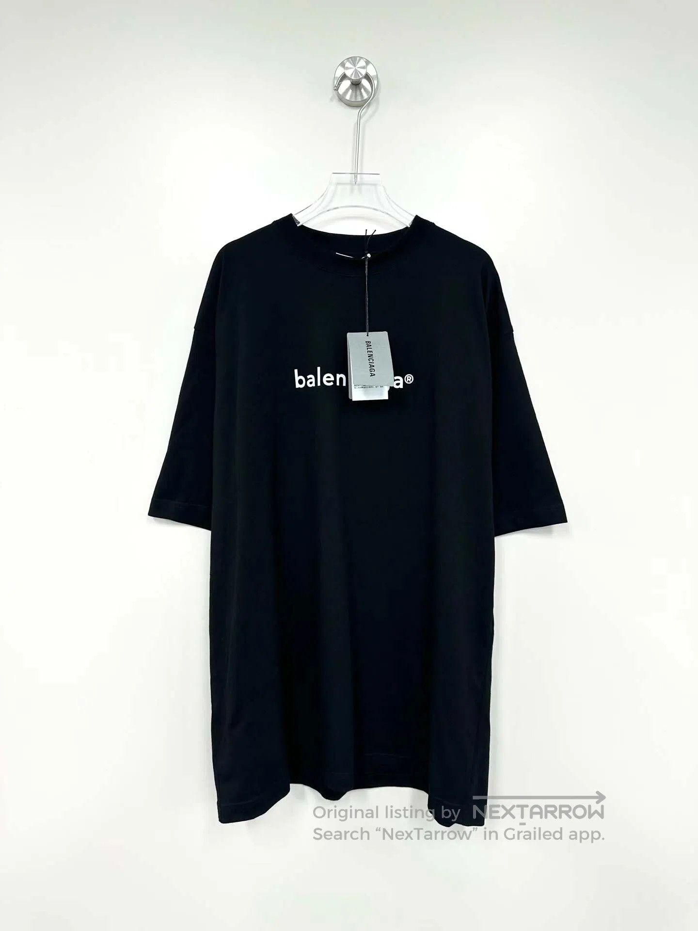 Balenciaga Balenciaga Black Letter Logo Printed Short Sleeve| Size US S / EU 44-46 / 1 - 1 Thumbnail