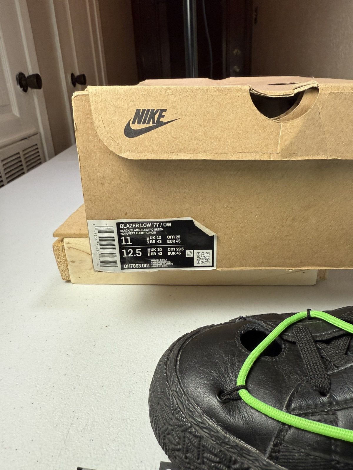 Nike × Off-White Used 2022 Nike Off-White x Blazer Low 'Black' Sz 11 Size US 11 / EU 44 - 5 Thumbnail