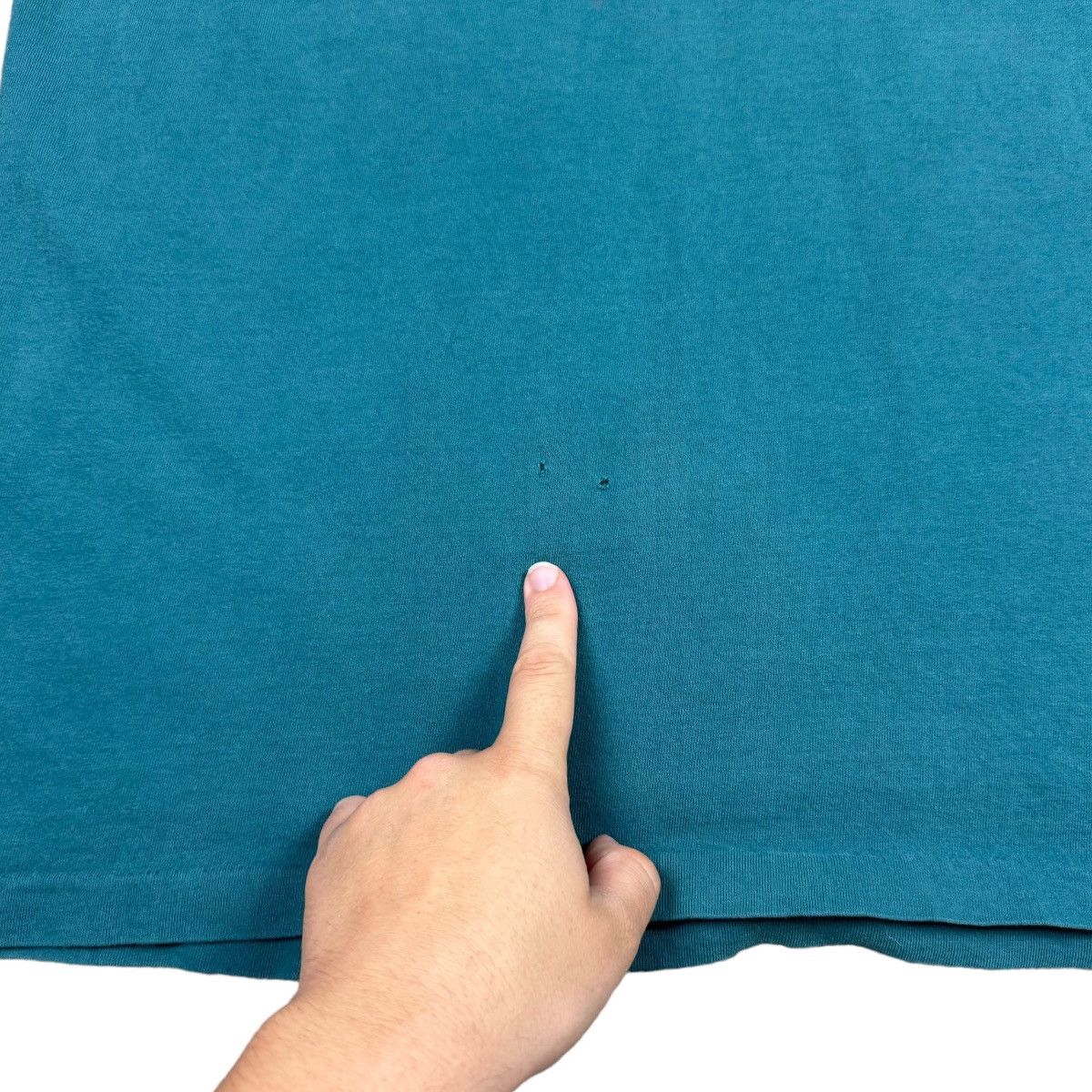 Vintage Vintage 90s Single Stitch Turquoise Pocket Shirt Adult XL Size US XL / EU 56 / 4 - 3 Thumbnail