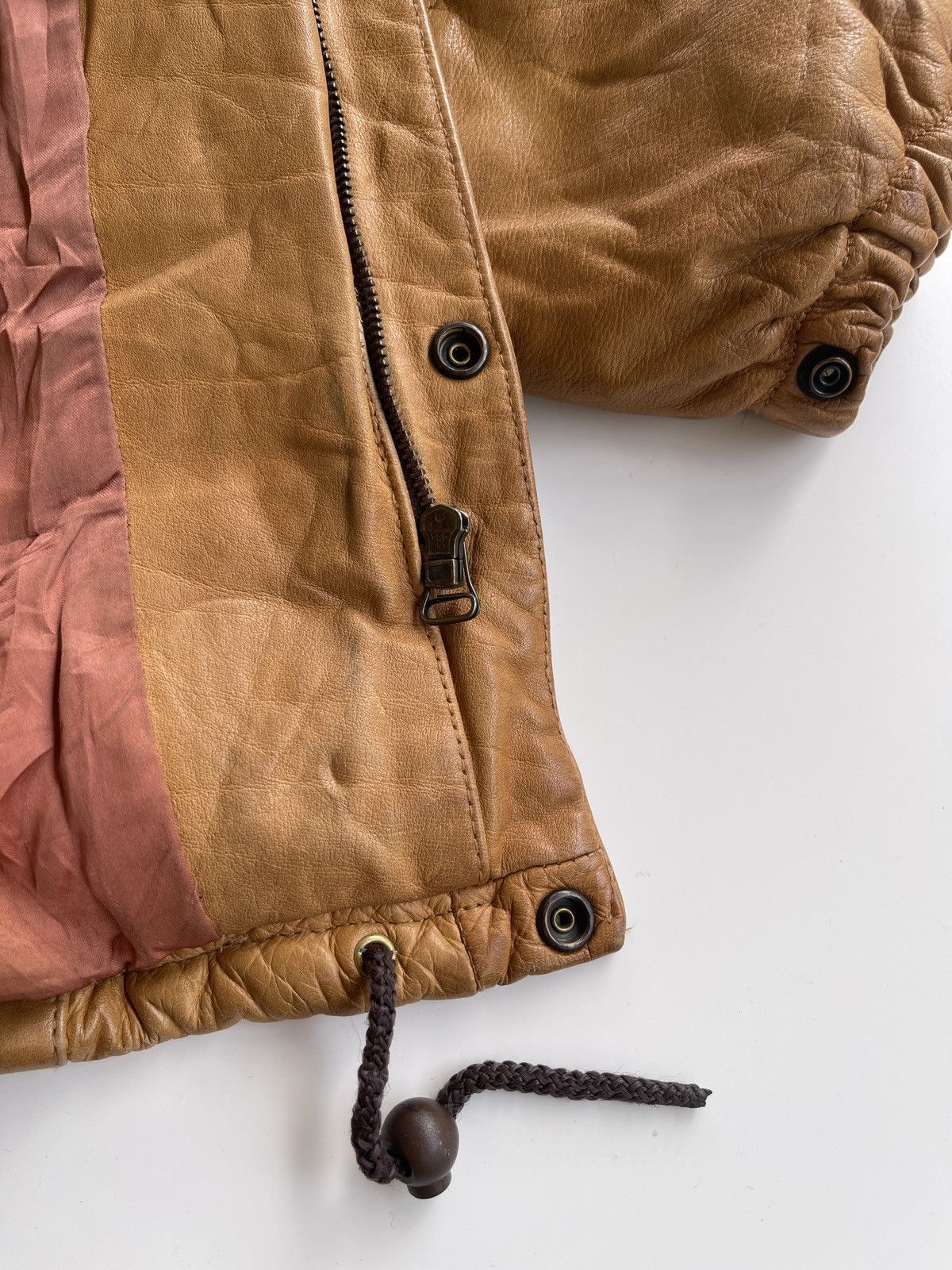 Vintage 80s Vent Couvert Leather Down Jacket Size US L / EU 52-54 / 3 - 19 Thumbnail
