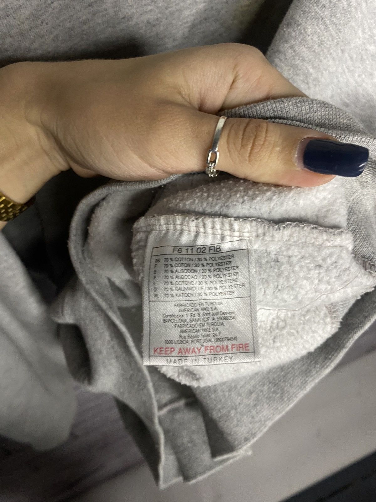 Nike Men's rare blanc hoodie Nike gray streetwear vintage Size US L / EU 52-54 / 3 - 5 Thumbnail