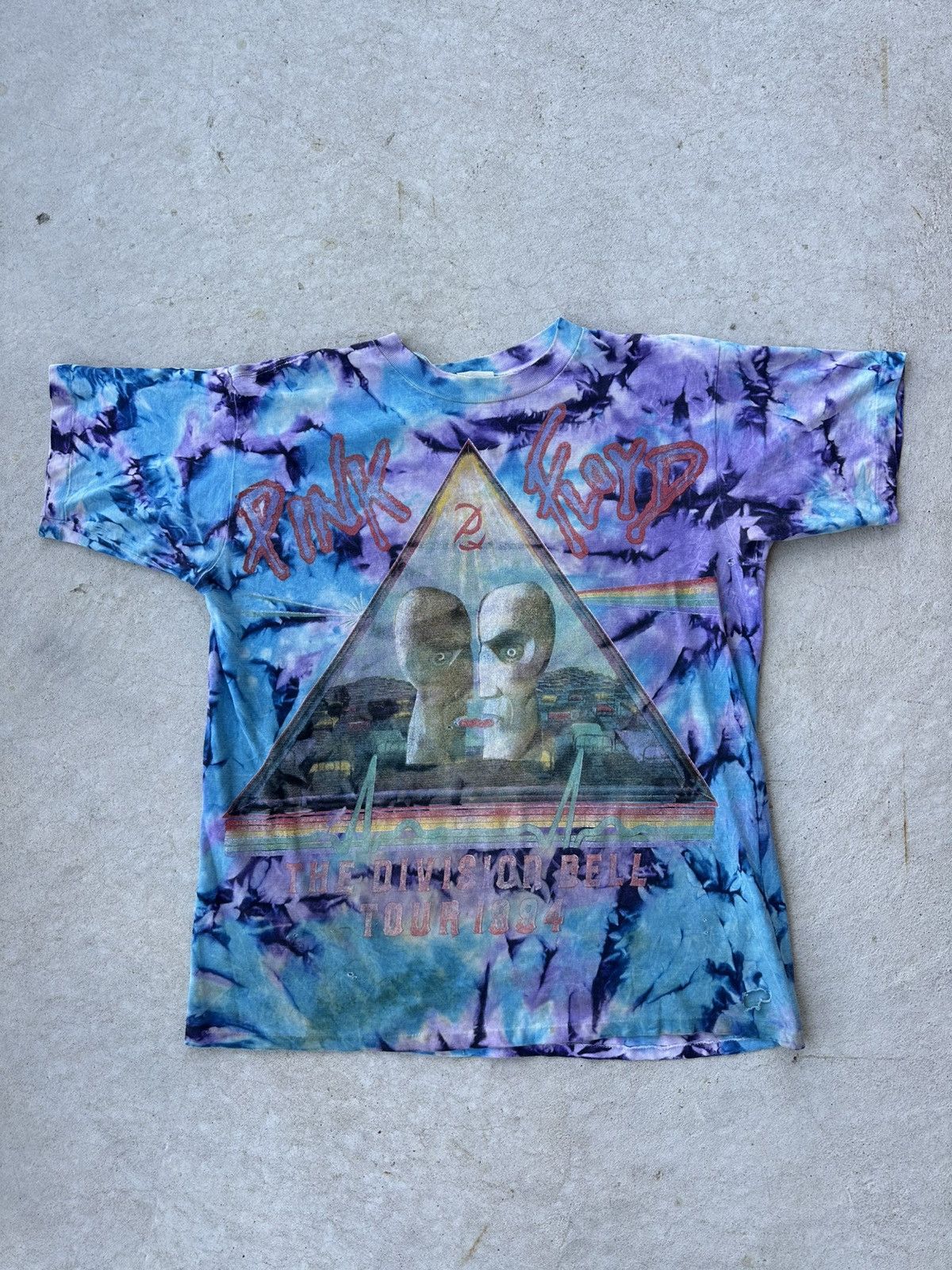Pink Floyd × Vintage 1994 VINTAGE PINK FLOYD DIVISION BELL TOUR T-SHIRT Size US XL / EU 56 / 4 - 1 Thumbnail