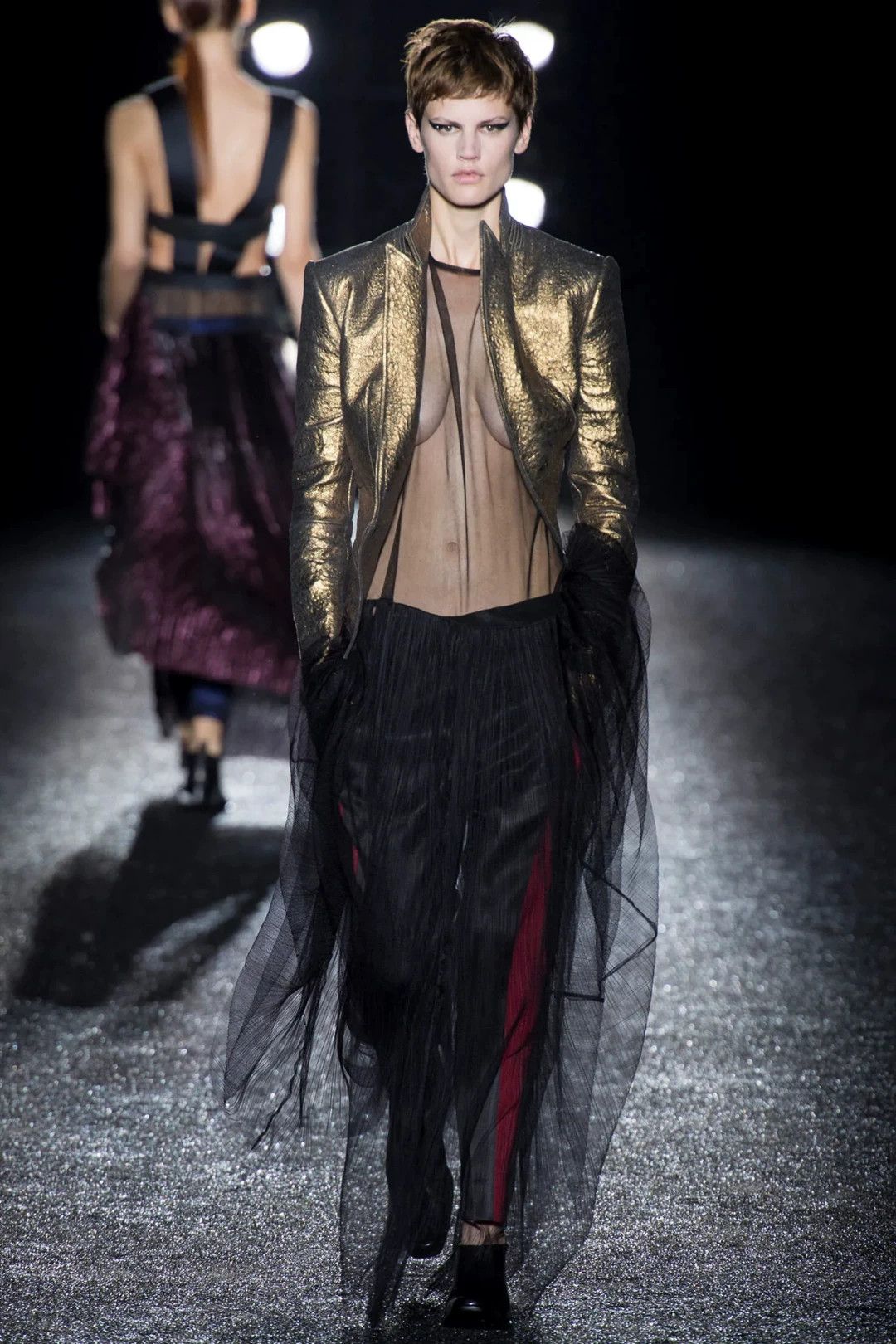 Haider Ackermann Haider Ackermann Runway Silk-Blend Low-Rise Trousers 34 Size US 34 / EU 50 - 2 Thumbnail