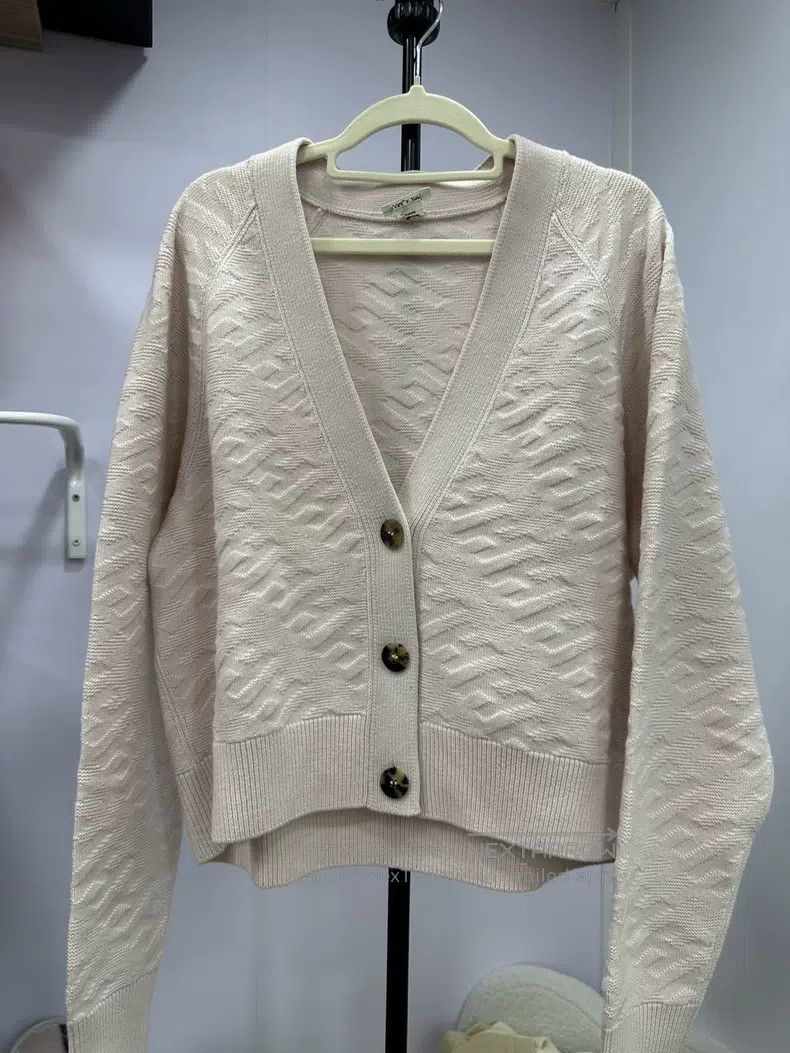 Hermes Hermes Pale pink sweater with dark print and full logo Size S / US 4 / IT 40 - 1 Thumbnail