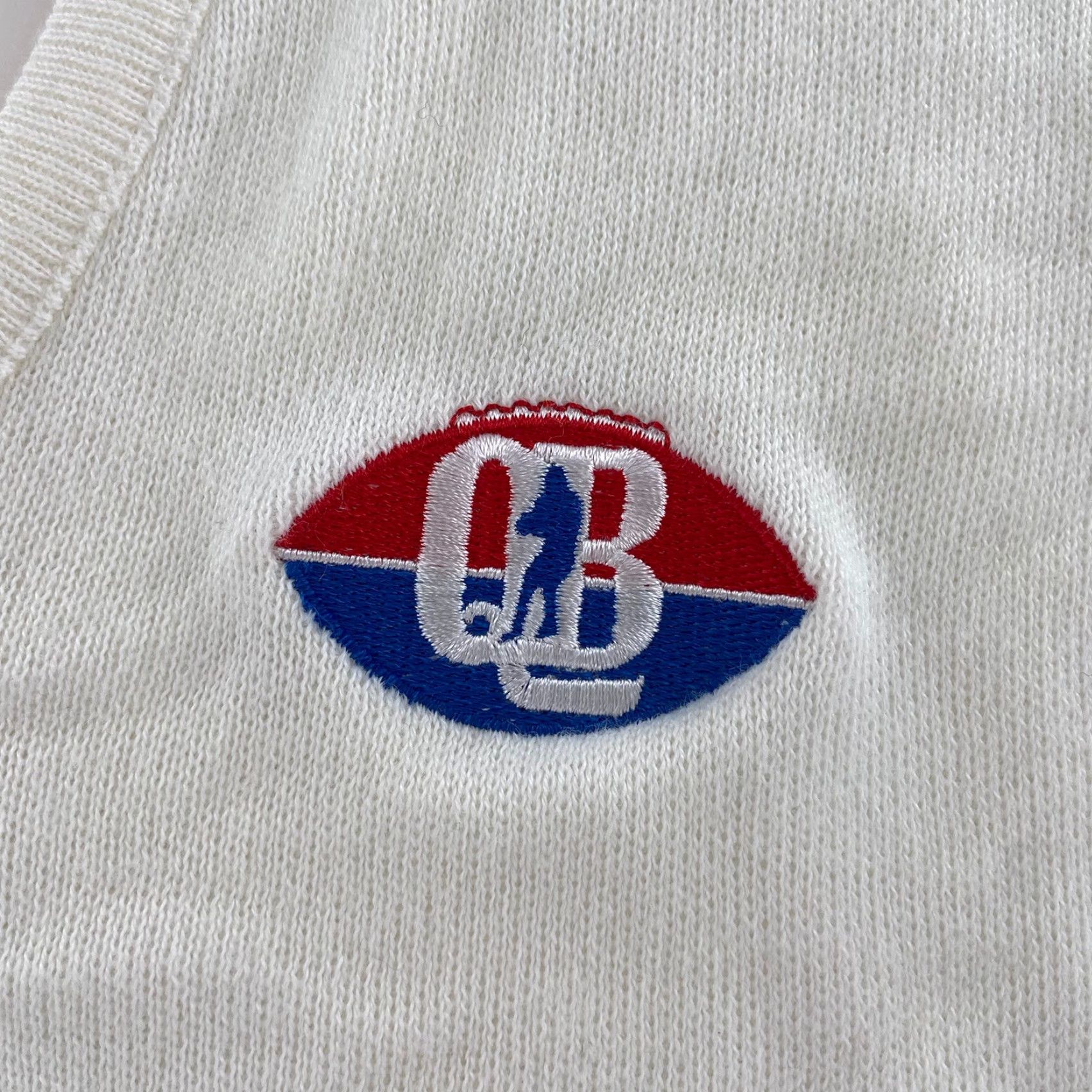 Champion VINTAGE Champion Sweater Adult XL White V-Neck Pullover Football Mens Size US XL / EU 56 / 4 - 5 Thumbnail