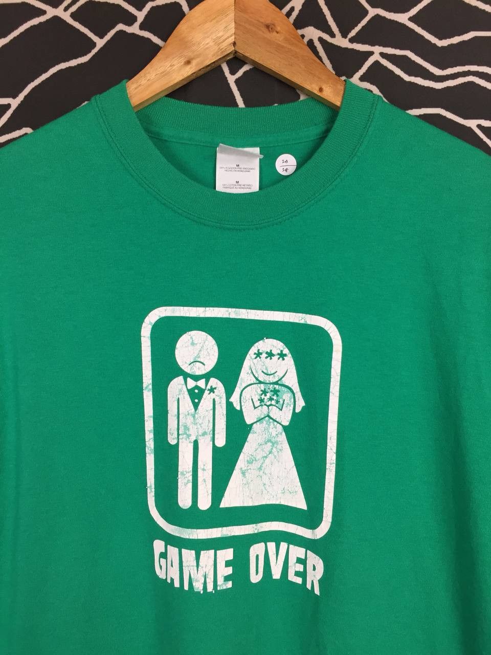 Gildan Vtg Y2K Game Over Wedding Funny Sarcastic Tee Size US M / EU 48-50 / 2 - 3 Thumbnail