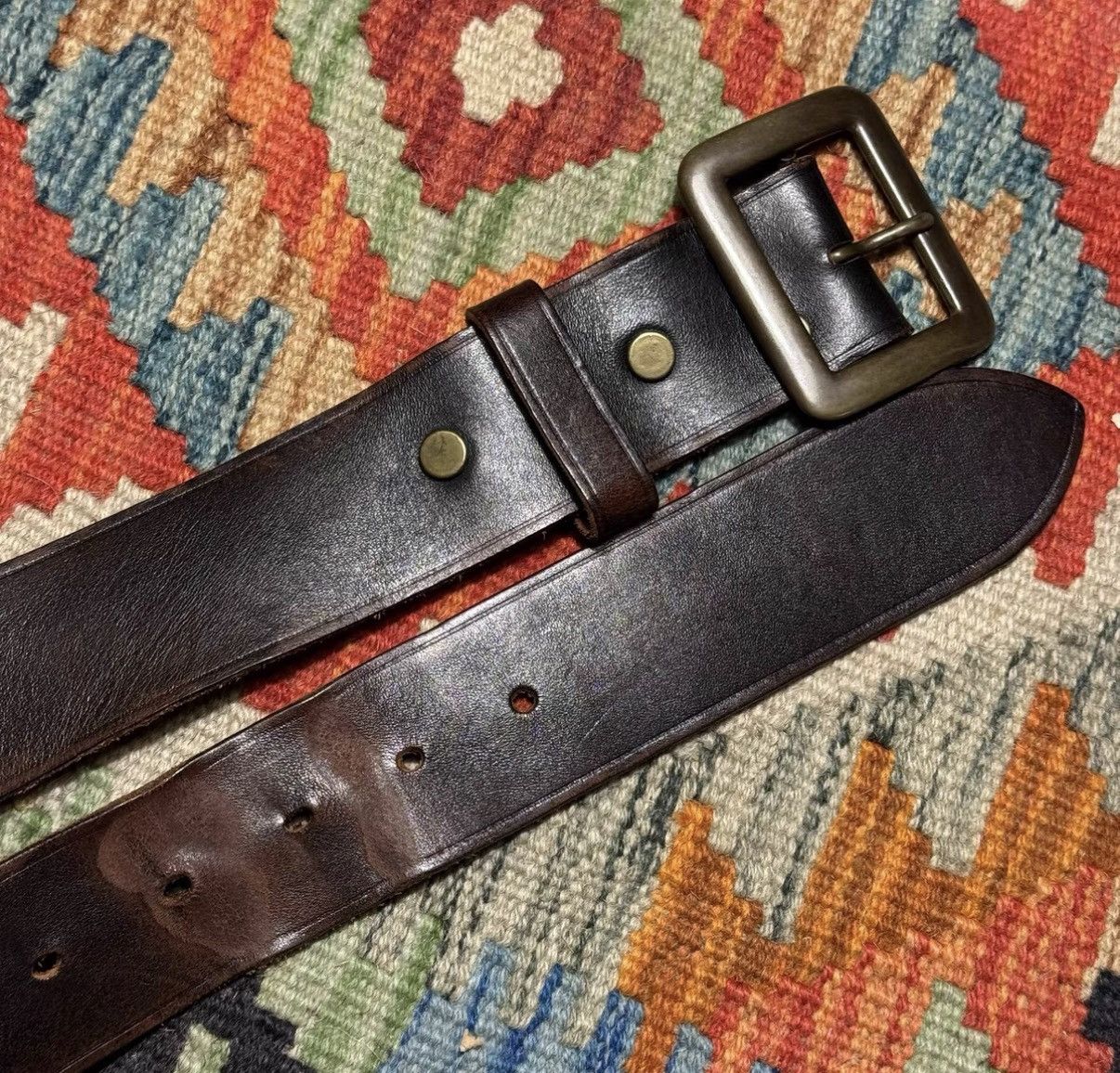 RRL Ralph Lauren RRL by Ralph Lauren Leather Belt K22 Size ONE SIZE - 2 Thumbnail