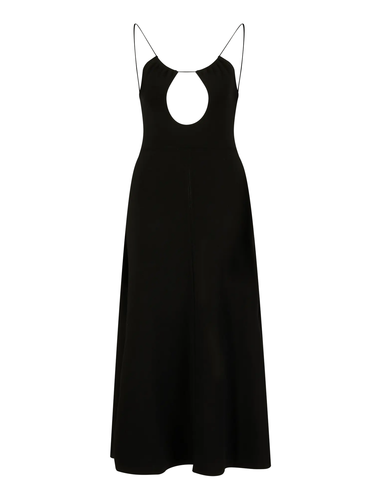 Saint Laurent Paris o1s1wg111024 Long Dress in Wool in Black Size XS / US 0-2 / IT 36-38 - 1 Thumbnail