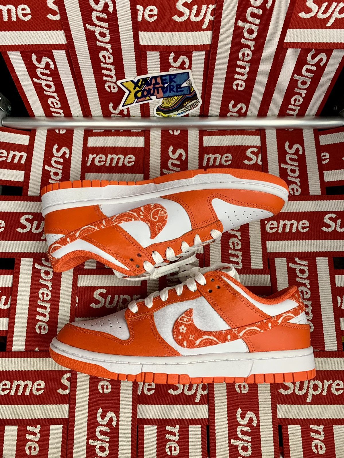 image of Nike Dunk Low Essentials Paisley Pack Orange (Size 8W) 6,5Y Shoes, Women's