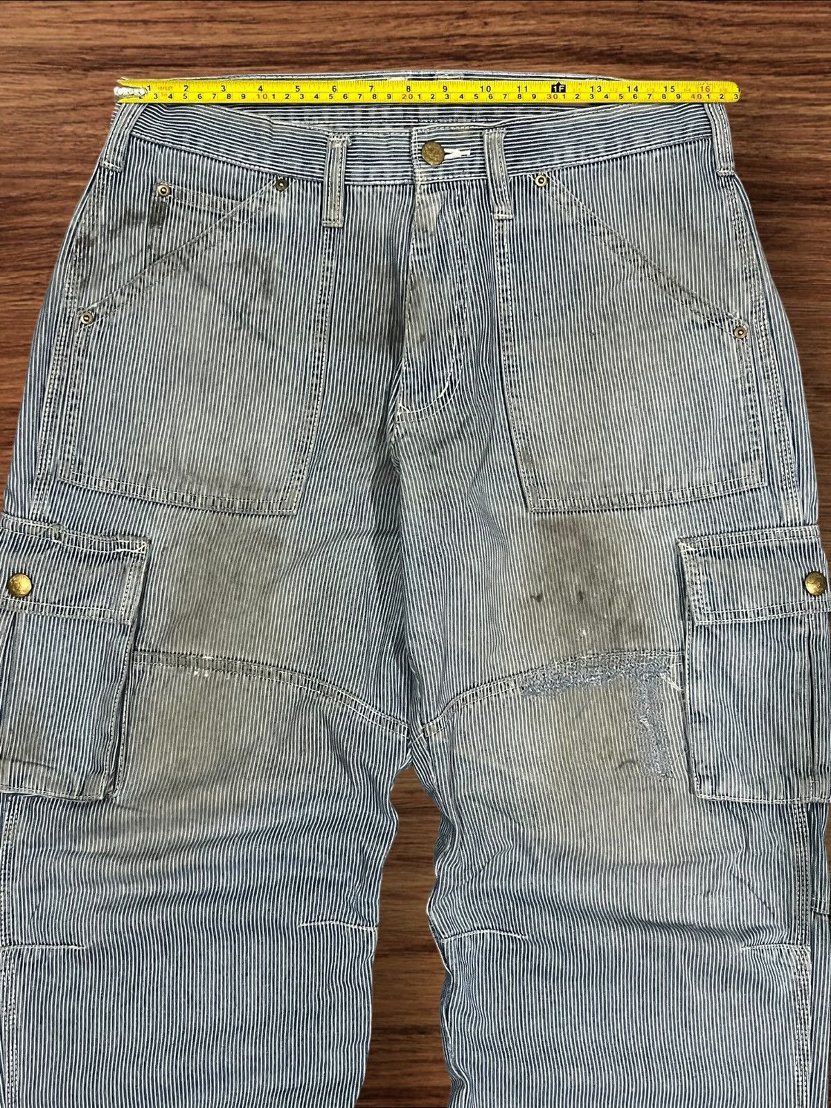 Carhartt × Vintage Vintage Dogman Wabash Carpenter Cargo Rusty Blue Wash Pants Size US 32 / EU 48 - 12 Thumbnail