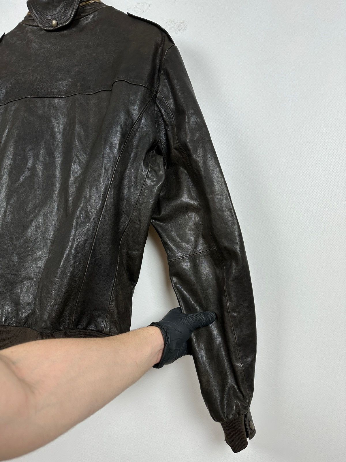 Golden Goose Golden Goose Brown Leather Jacket Size US L / EU 52-54 / 3 - 19 Thumbnail