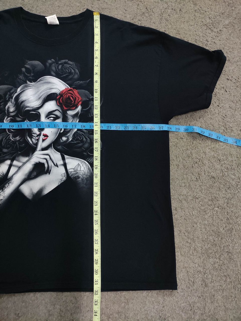 Vintage Vintage Latina Marilyn Manroe Skull Tee Tshirt Over Size Size US XXL / EU 58 / 5 - 7 Thumbnail