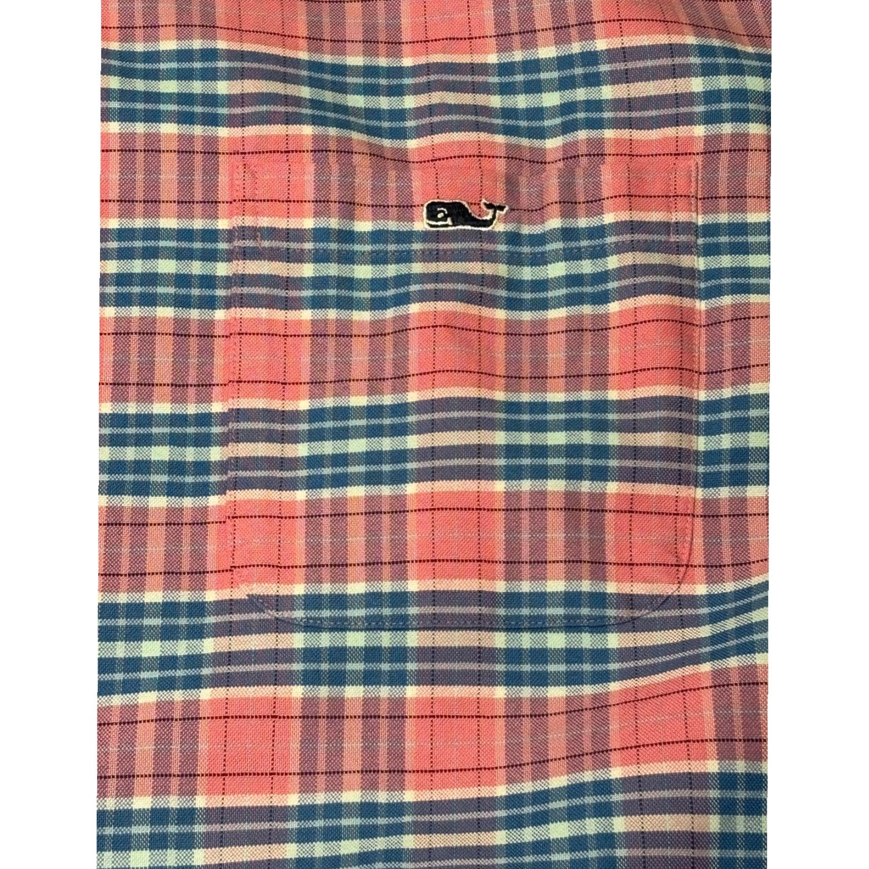 Vineyard Vines Vineyard Vines Slim Fit Shirt Mens Large Plaid Button-Down Long Sleeve Whale Logo Cotton Blend Spandex Size US L / EU 52-54 / 3 - 2 Thumbnail