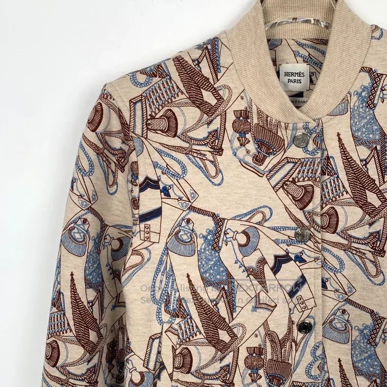 Hermes Hermes Brown Zouave and Dragoon Pattern Printed Full Print Size XXS / US 00 / IT 34 - 3 Thumbnail