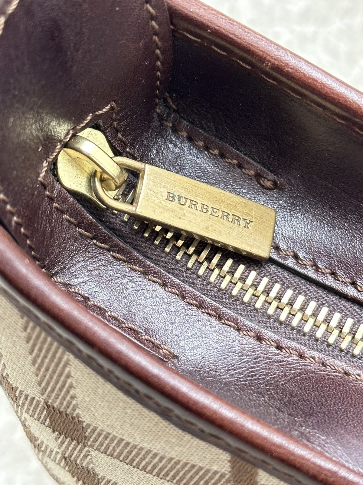 Burberry Burberry London Baguette Haymarket Check Hobo Hand Bag Size ONE SIZE - 14 Thumbnail