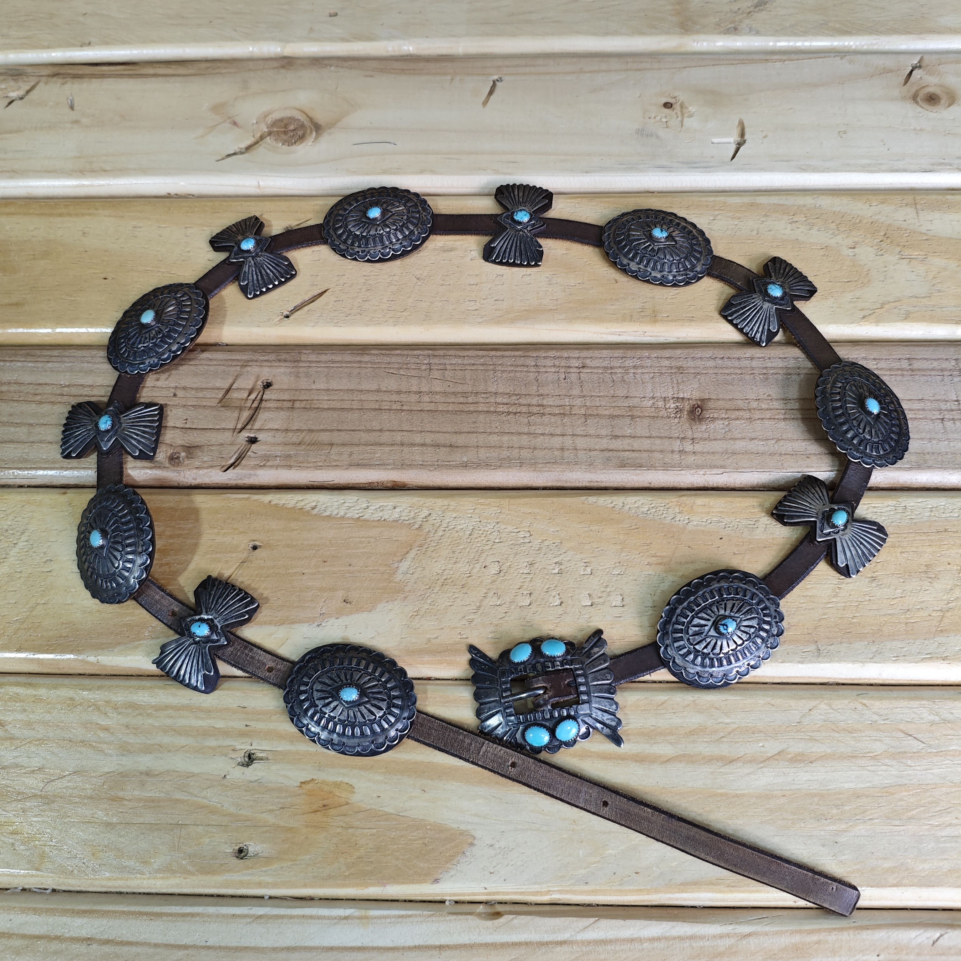 James Reid Sterling silver concho belt by James Reid Size 36 - 1 Thumbnail