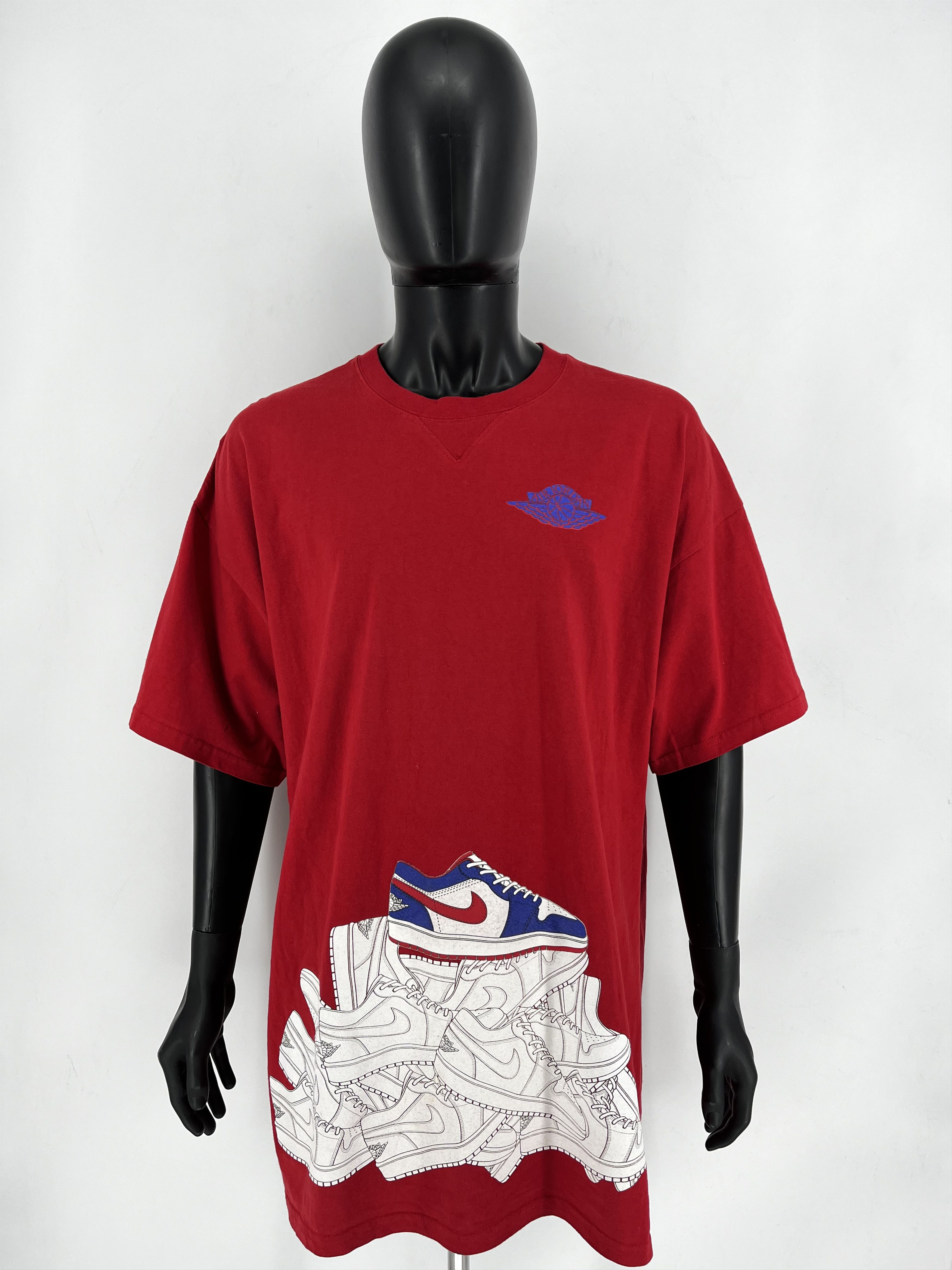 AJ Air Jordan Double Side Flight Shirt Jump Man Big Size XXL