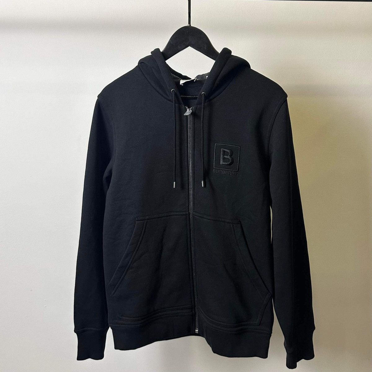 Burberry BURBERRY LOGO BLACK HOODIE Grailed