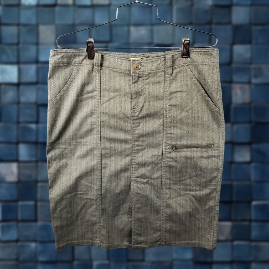 Free People Free People Skirt Women's 8 Herringbone Knee Length Brown Slit 32X22 Mini Casual Career Slit Womens Size 30" / US 8 / IT 44 - 1 Thumbnail