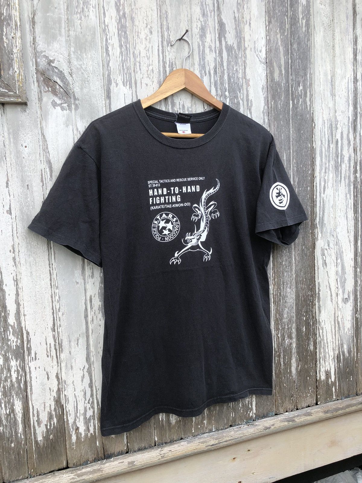 Japanese Brand × Vintage Vintage Sunfaded Biohazard X STARS DRAGON Tee Size US M / EU 48-50 / 2 - 4 Thumbnail