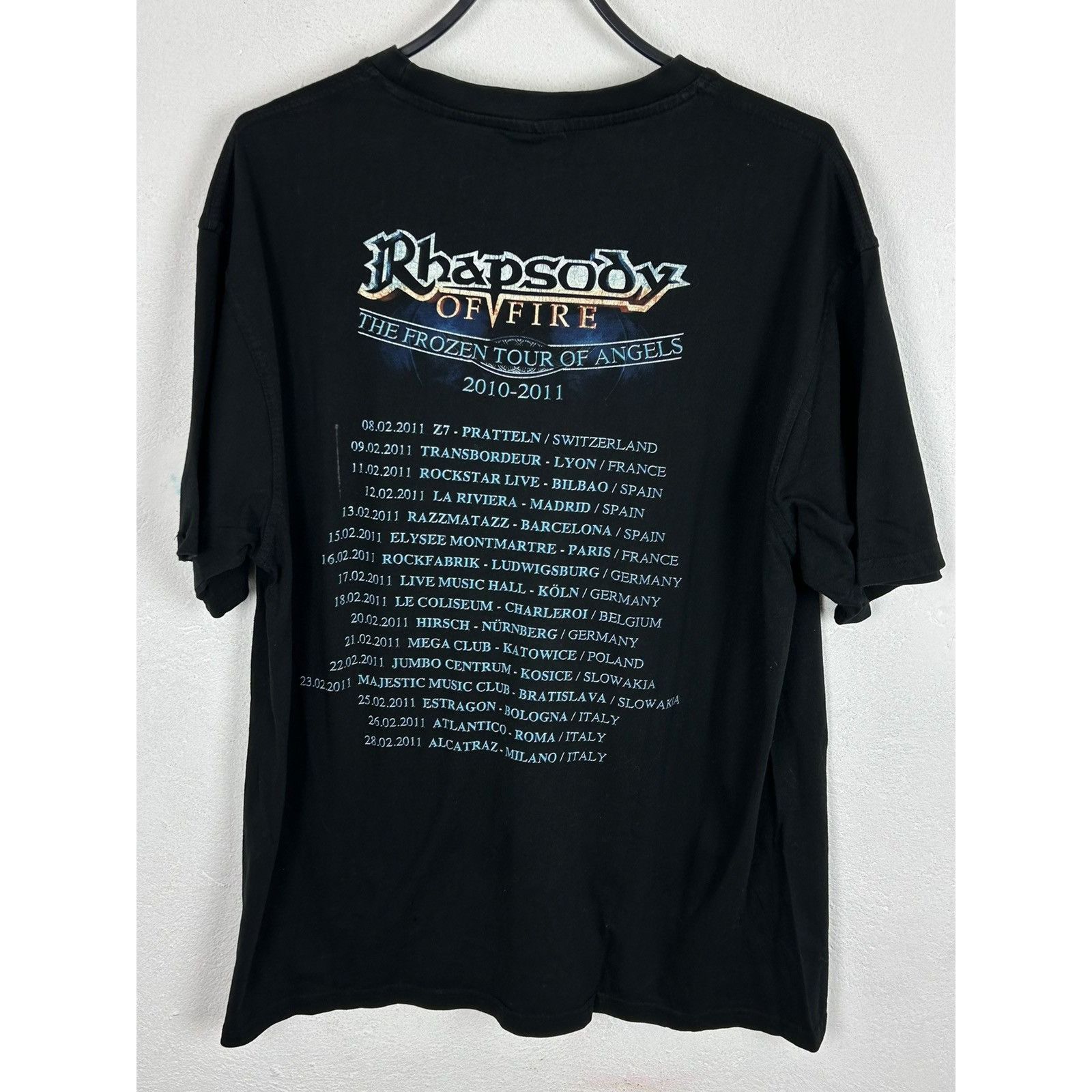 Band Tees Rhapsody Of Fire 2010/11 Tour Nuclear Blast Merch T-Shirt Size US XL / EU 56 / 4 - 4 Thumbnail