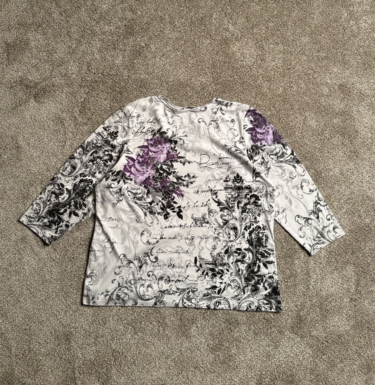 Other ALIA Y2K STYLE “ROSE” RHINESTONE LONG SLEEVE Size XL / US 12-14 / IT 48-50 - 3 Thumbnail