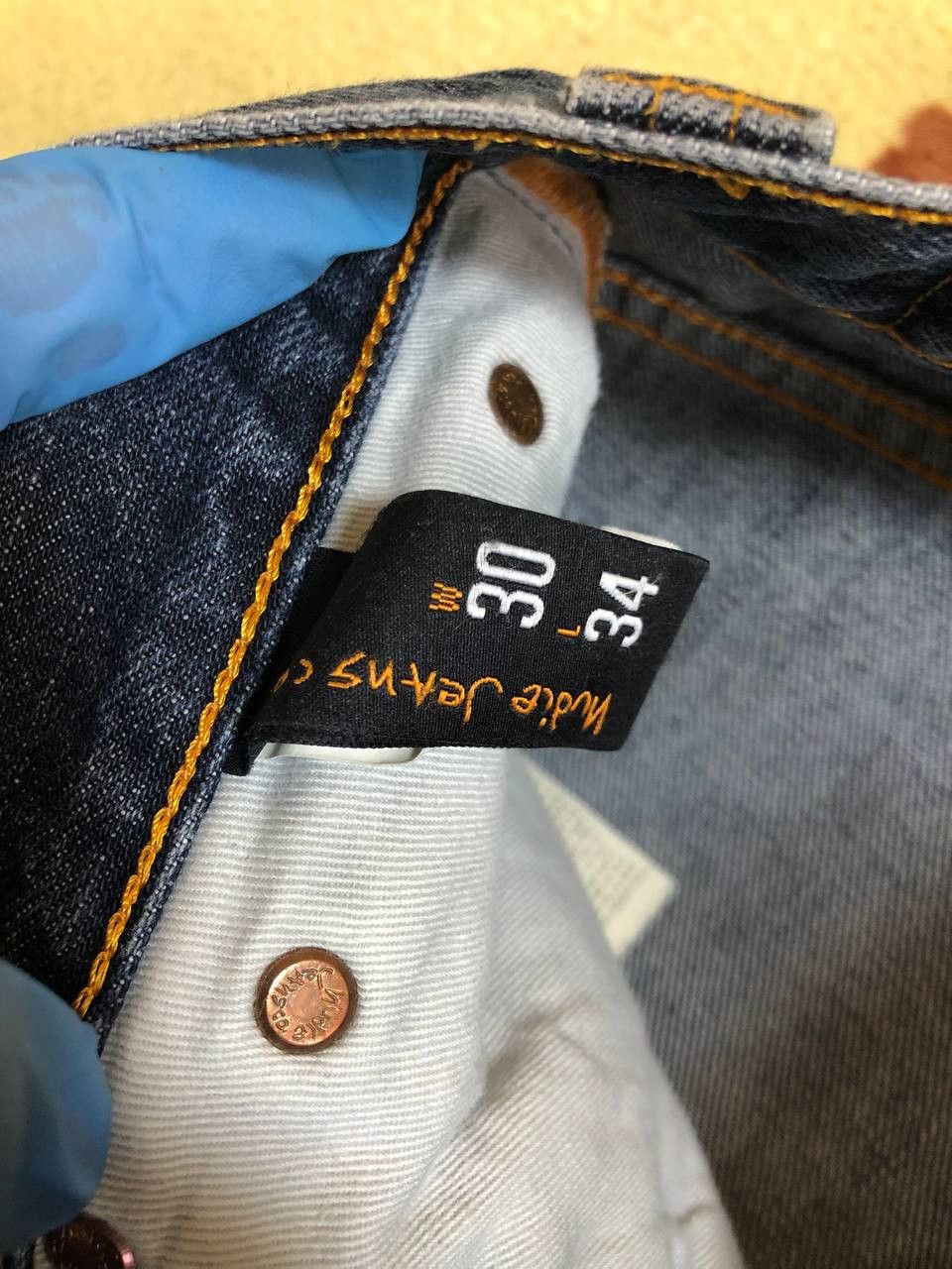 Nudie Jeans Nudie Jeans Regular Alf Button Fly Blue Denim Cotton Size US 30 / EU 46 - 4 Thumbnail