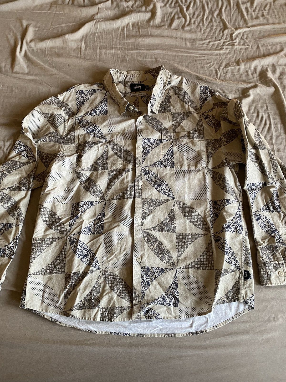 NOMA t.d × Stussy Quilt pattern shirt | Grailed