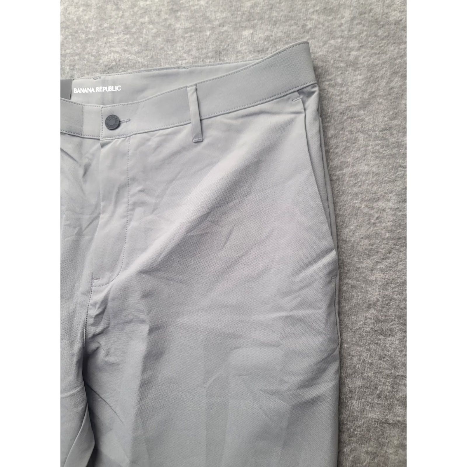 Banana Republic Banana Republic Pants Slim Straight Leg Flat Front 38x32 Men Casual Business Chino Gray 38 Regular Stackable Pockets Slim Fit Size US 38 / EU 54 - 7 Thumbnail