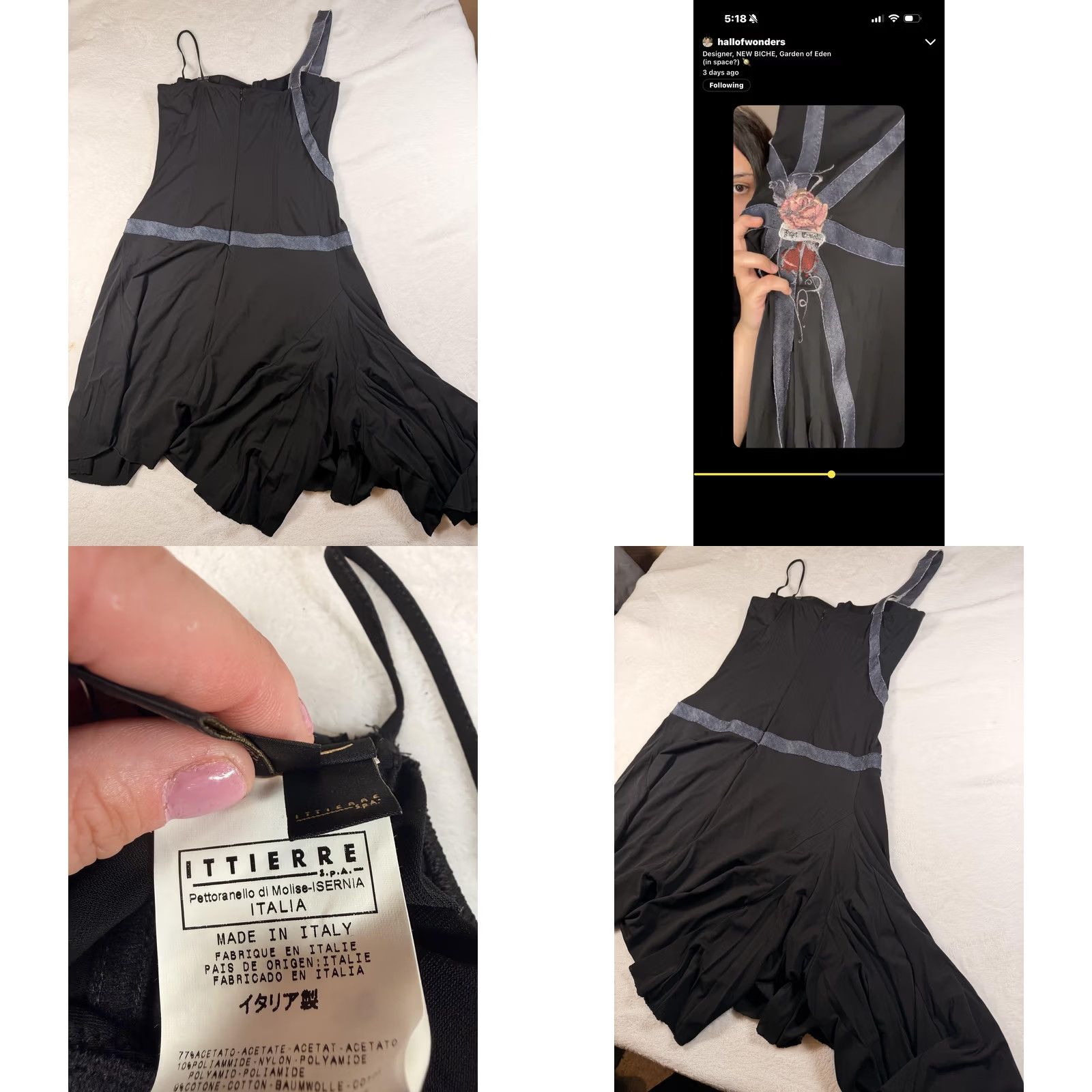 Just Cavalli VINTAGE Just Cavalli Dress Woman Black Embroidered Asymmetric Fit & Flare Sleeveless Sweetheart 44 IT 44 Size M / US 6-8 / IT 42-44 - 9 Thumbnail