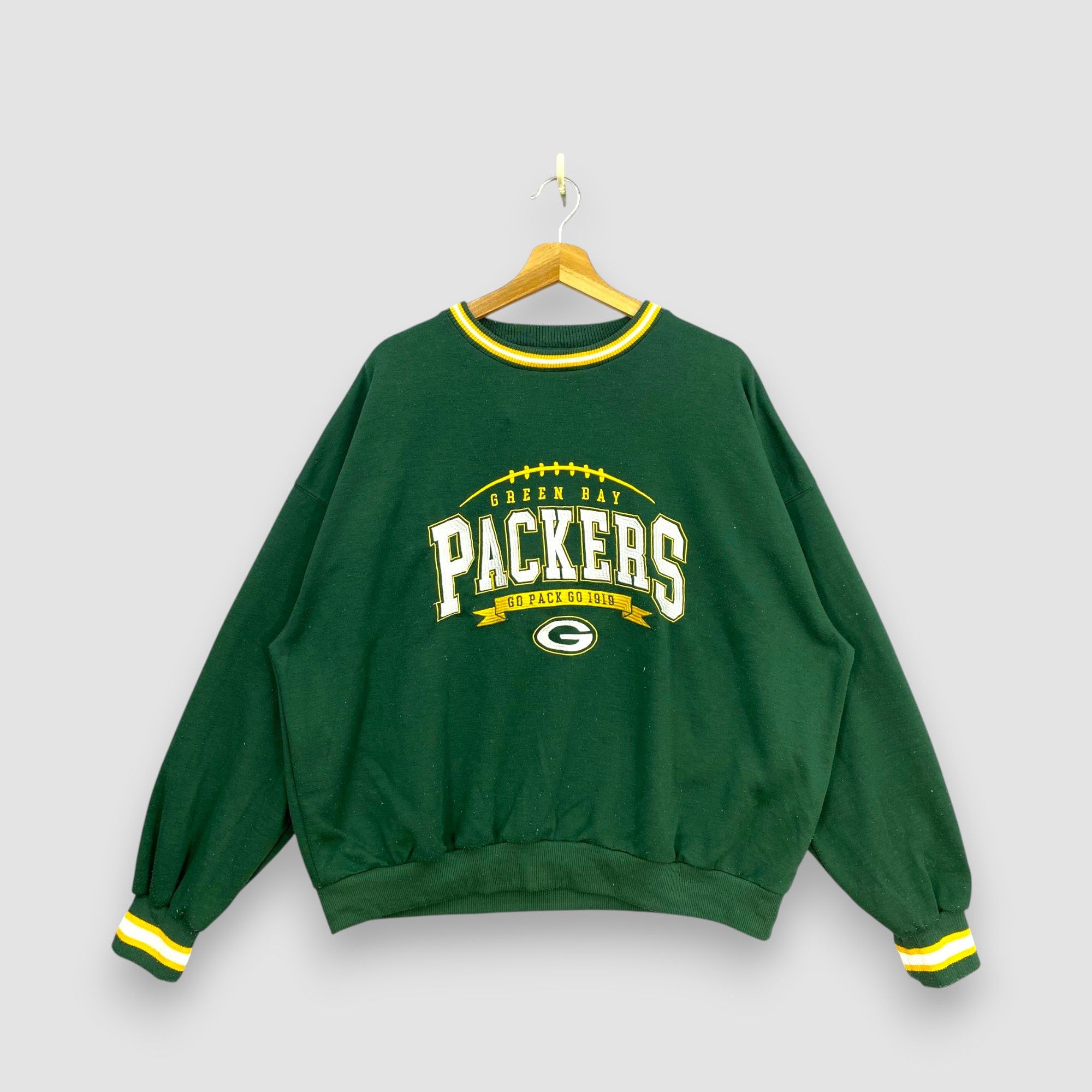NFL Vintage 90s Green Bay Packers Sweatshirt NFL Football Size US XXL / EU 58 / 5 - 1 Thumbnail