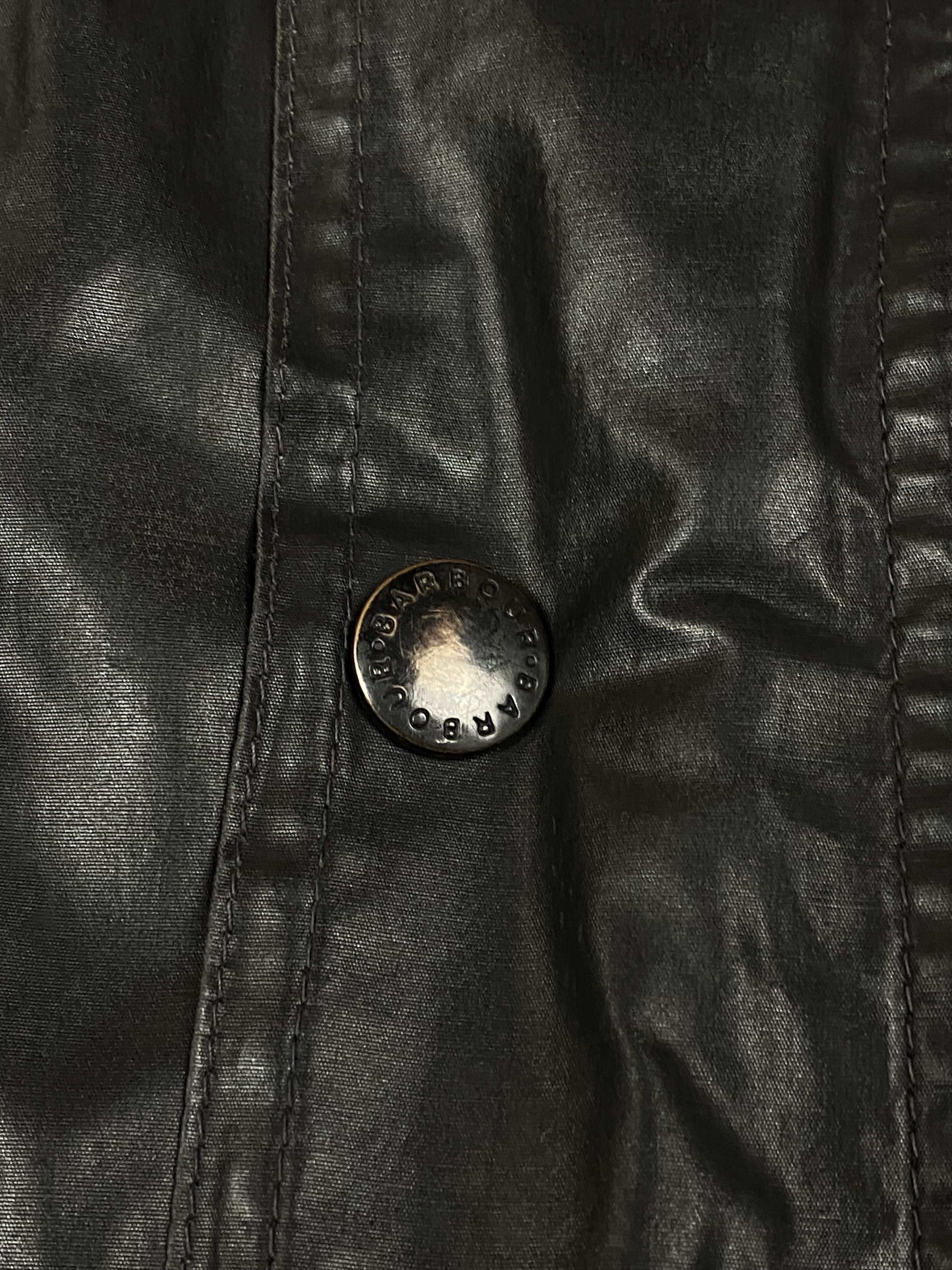 Barbour Vintage BARBOUR Super Rare Black Shining Biker Jacket M543 Size US XXL / EU 58 / 5 - 5 Thumbnail