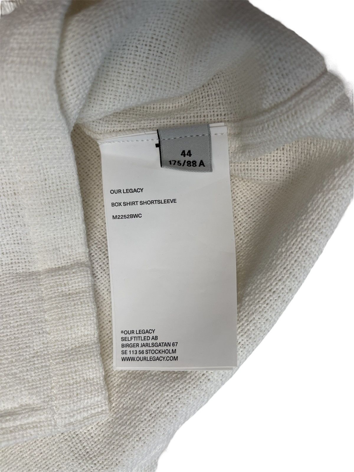 Our Legacy Our Legacy Box Shirt Shortsleeve White Crochet Weave Size US S / EU 44-46 / 1 - 9 Thumbnail