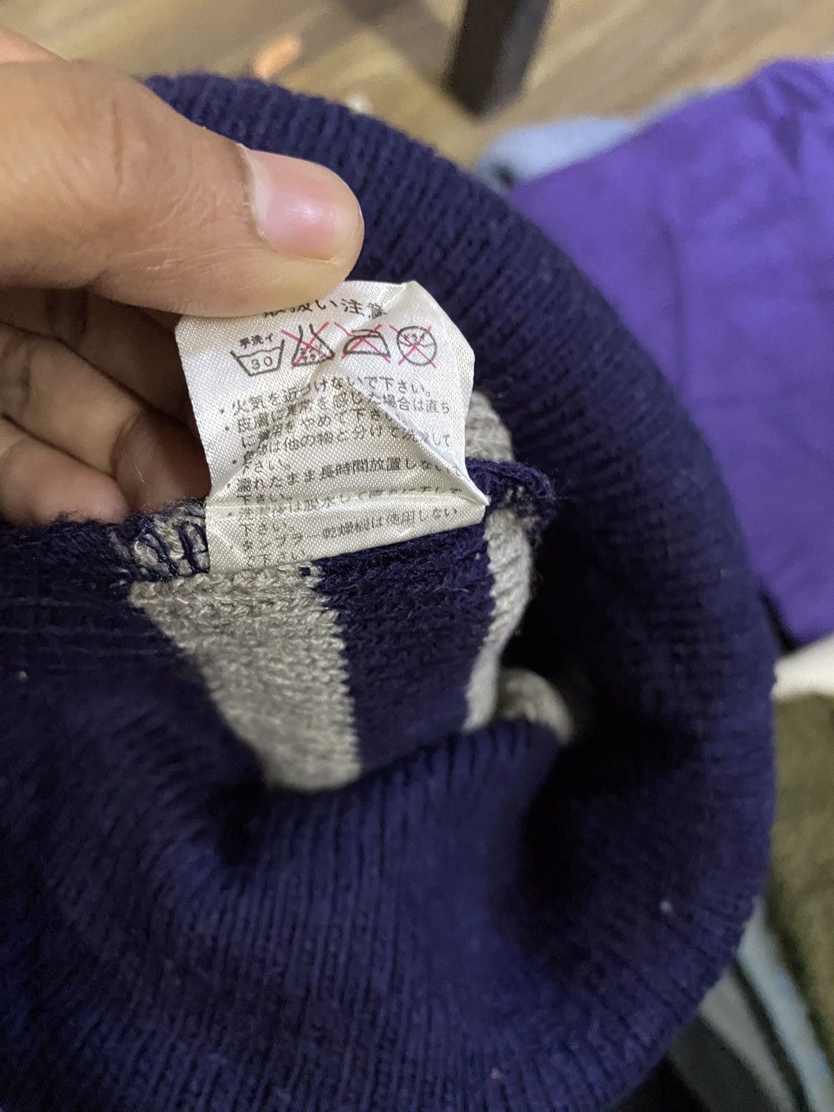 Japanese Brand × Vintage Japanese Brand Stripe Design Beanie Hat Size ONE SIZE - 7 Thumbnail
