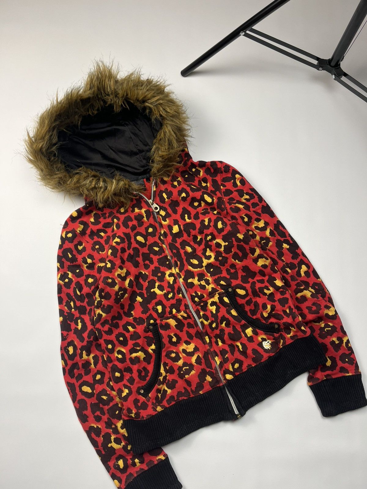 If Six Was Nine Vintage Leopard Hysteric Glamour Style Fur Zip Hoodie Size US S / EU 44-46 / 1 - 2 Thumbnail