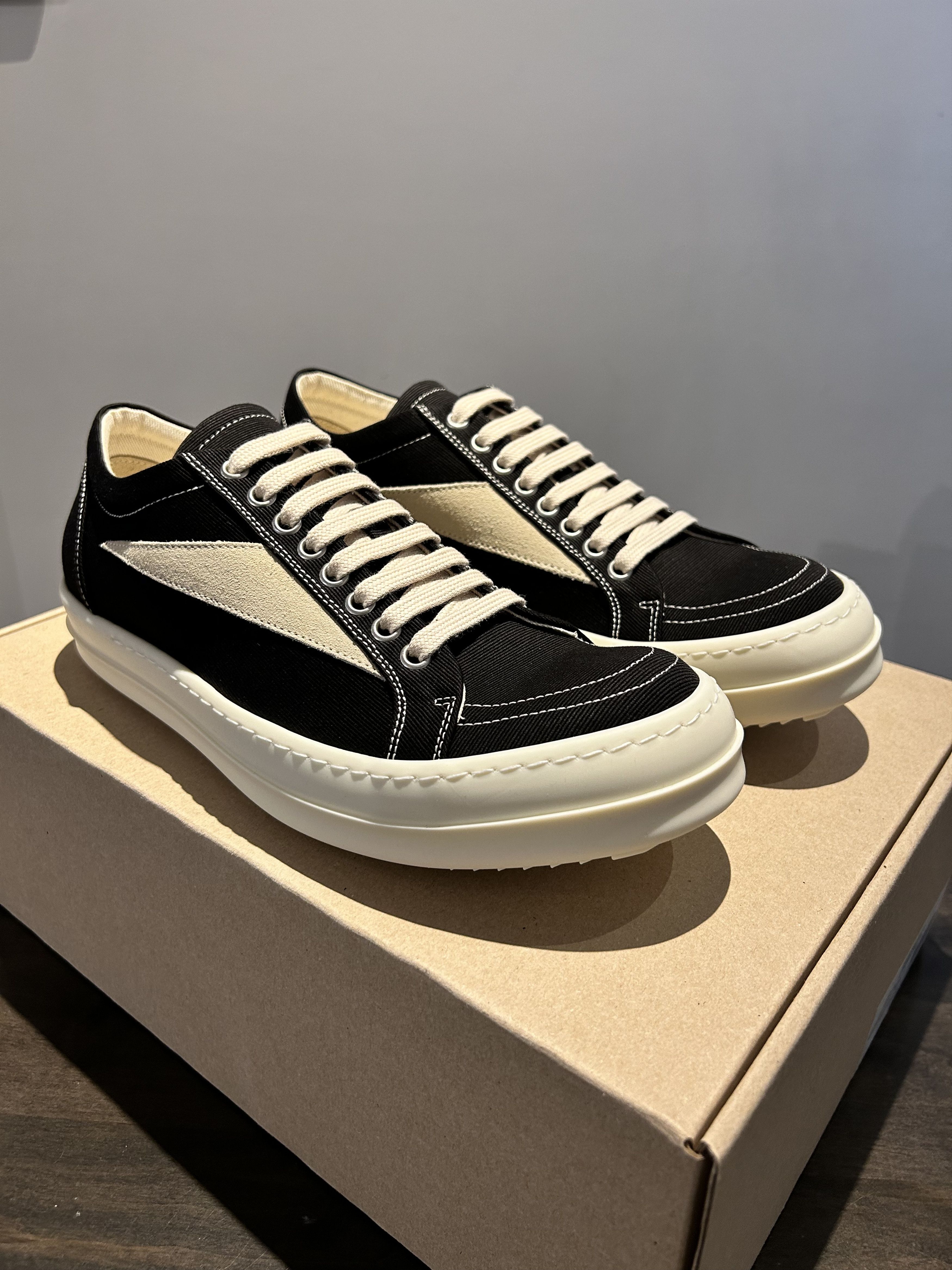 Rick Owens Drkshdw S/S24 LIDO LOW VINTAGE SNEAKER *NEW + BOX* | Grailed