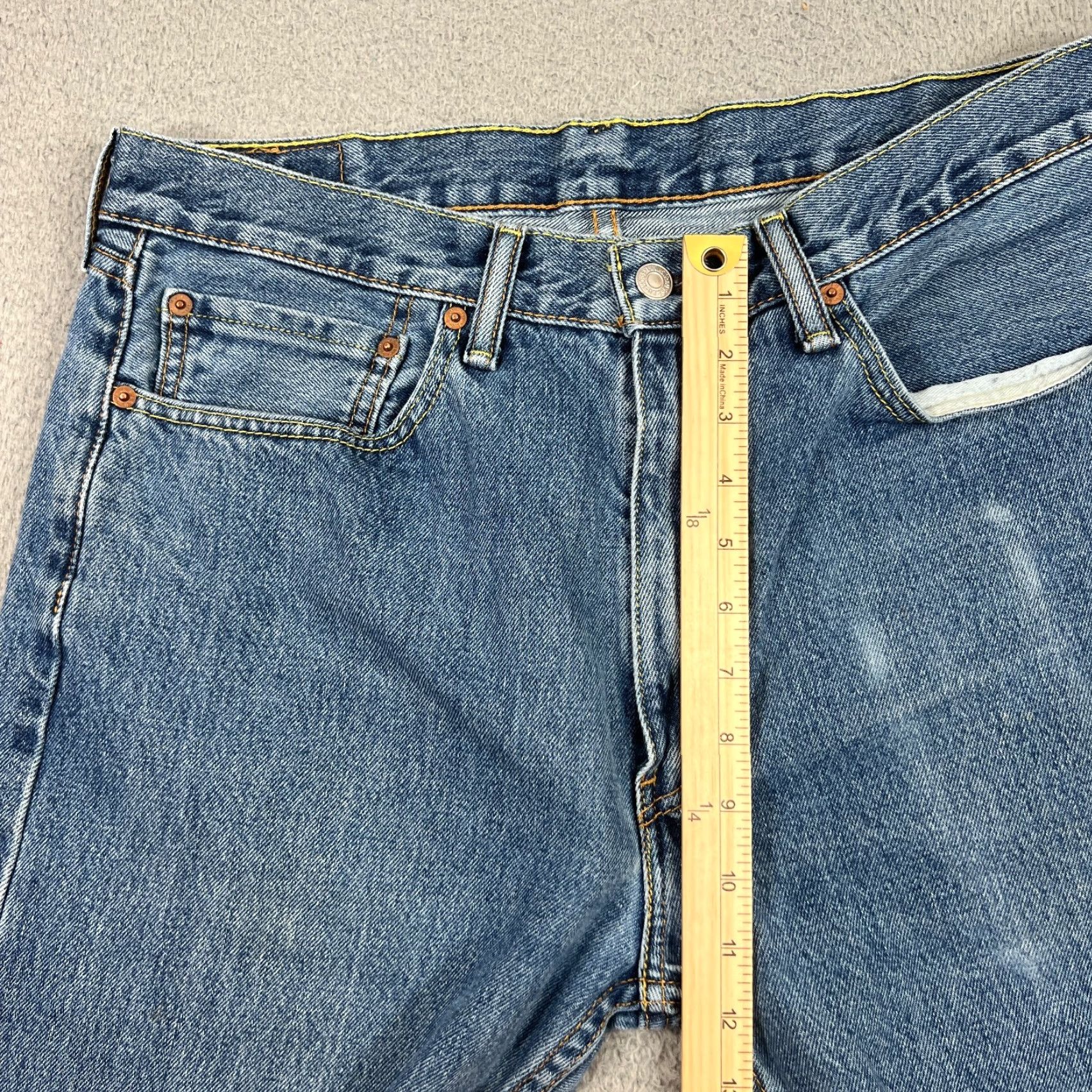 Levi's Levi's Bermuda Shorts Men's Distressed Cut Off Size 36 Blue 9" Casual Jorts Size US 36 / EU 52 - 5 Thumbnail