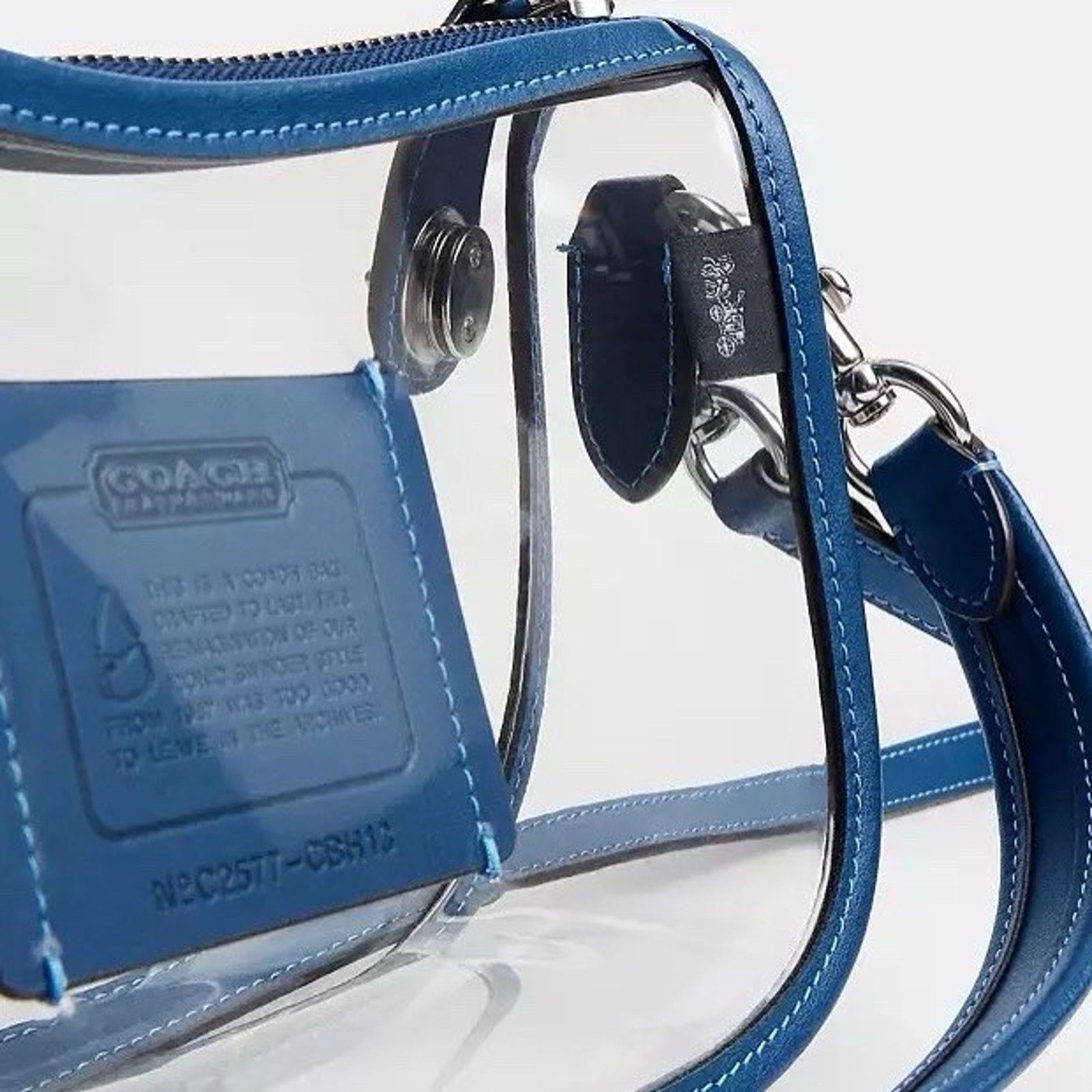 Coach NWT Coach Stadium Swinger Bag Clear Dust Bag CBH13 True Blue Size ONE SIZE - 9 Thumbnail